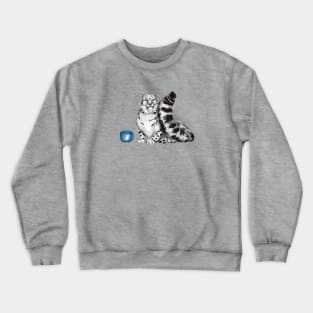 Snow Leopards Cuppa Crewneck Sweatshirt